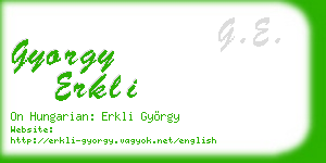 gyorgy erkli business card
