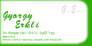 gyorgy erkli business card